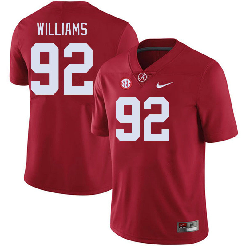 #92 Quinnen Williams Alabama Crimson Tide Jerseys Football Stitched-Crimson